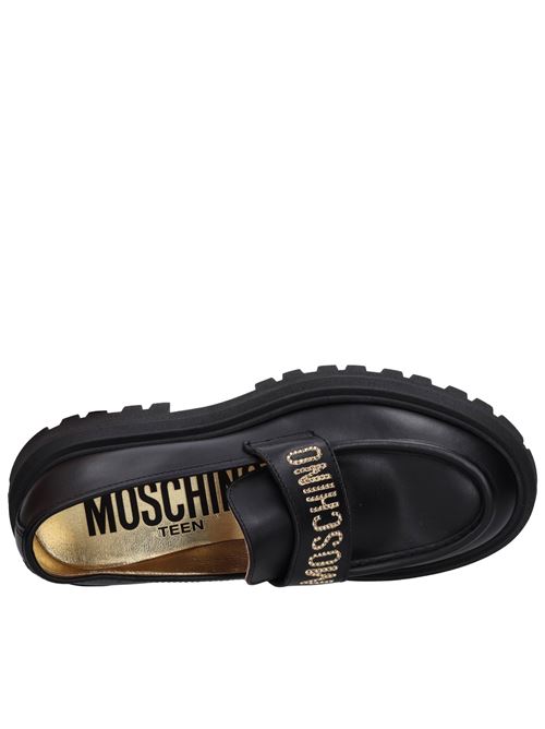 Mocassini in pelle MOSCHINO | 78745 AMBRANERO-ORO